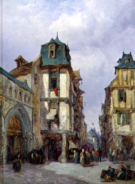 Townswomen Shopping af Lewis John Wood