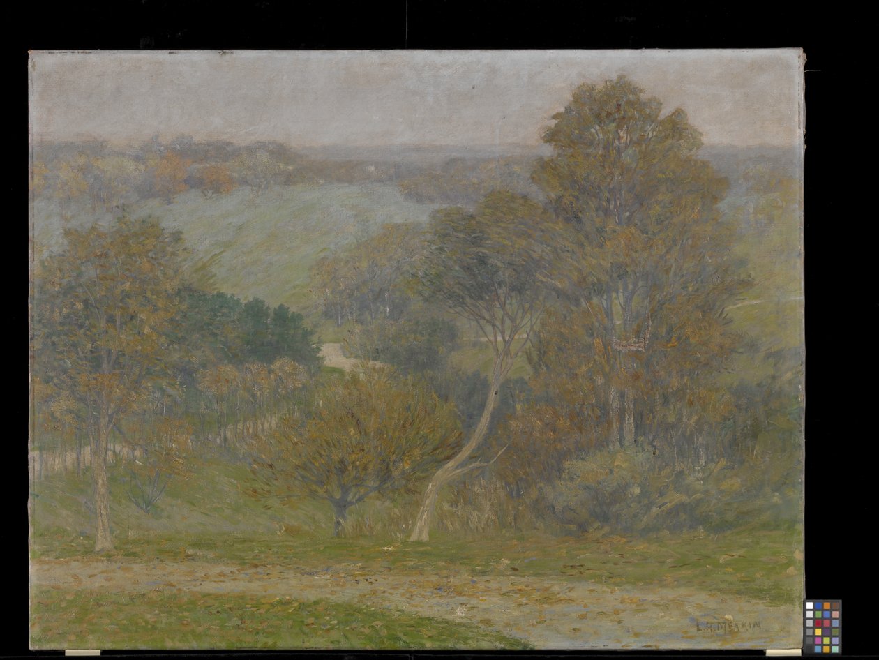 Hill And Hollow (olie på lærred) af Lewis Henry Meakin