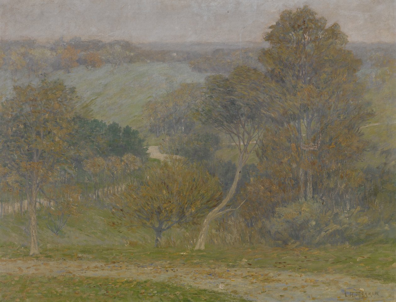Hill and Hollow, ca. 1896 (olie på lærred) af Lewis Henry Meakin
