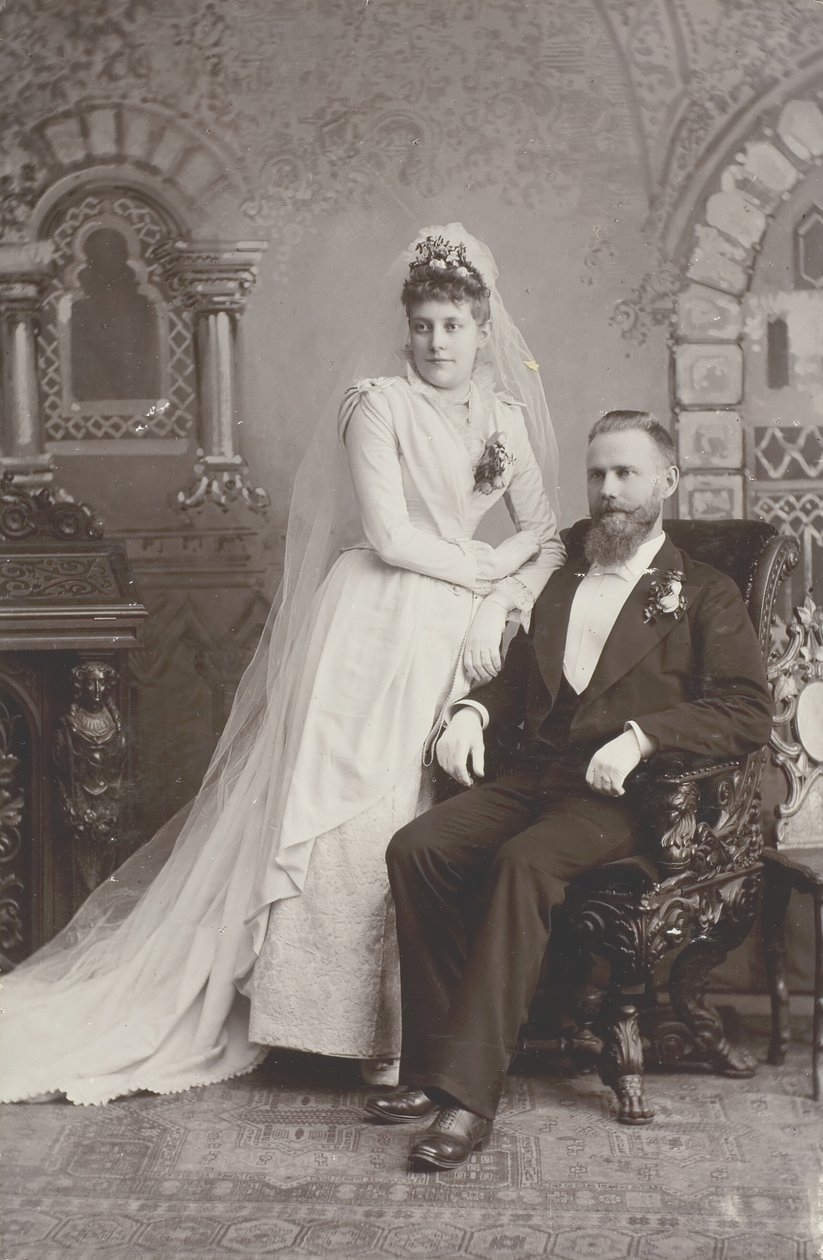 Bryllupsportræt, slutningen af 1800-tallet af Lewis M. Melander