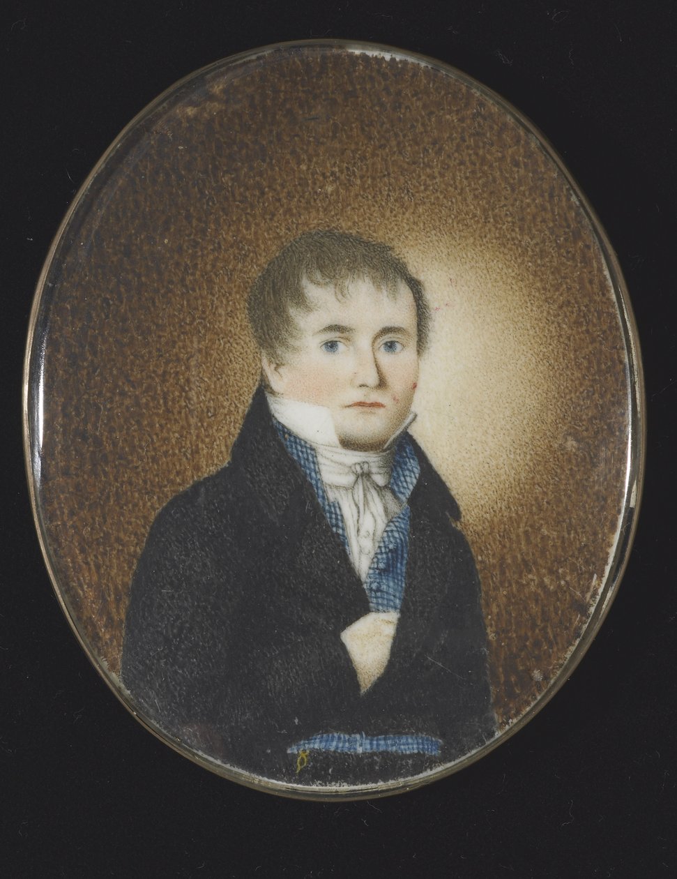 Selvportræt, ca. 1810-20 (akvarel på elfenben) af Lewis Peckham
