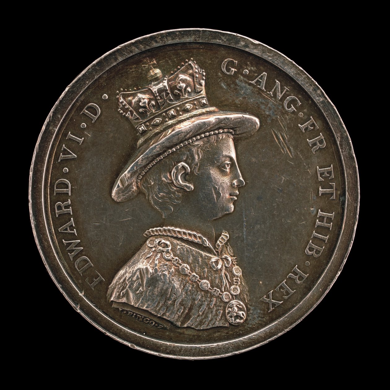 Edward VI, 1537-1553, konge af England 1547-medalje for School of Christ