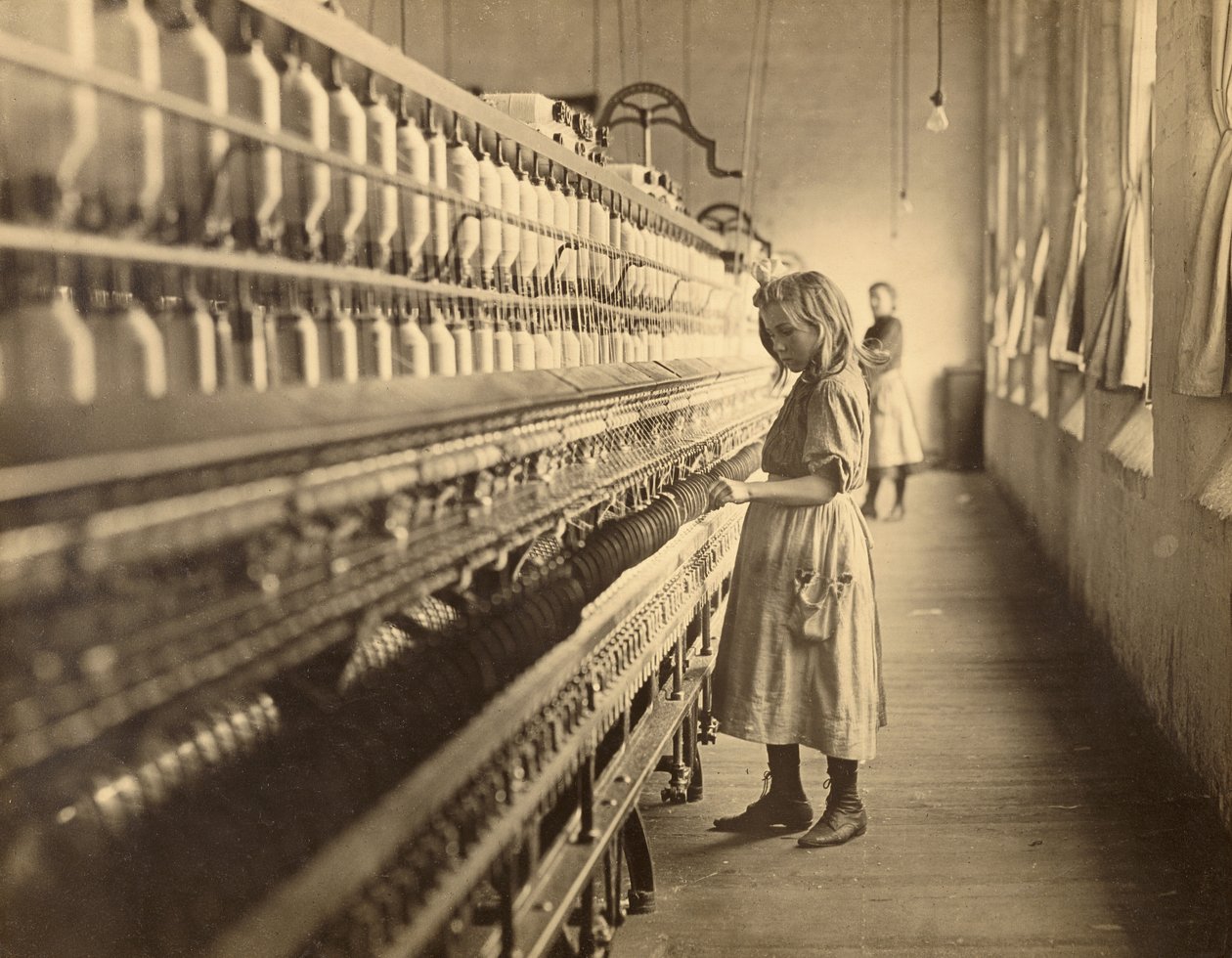 Sadie Pfeiffer, spinderske i bomuldsspinderi af Lewis W. Hine