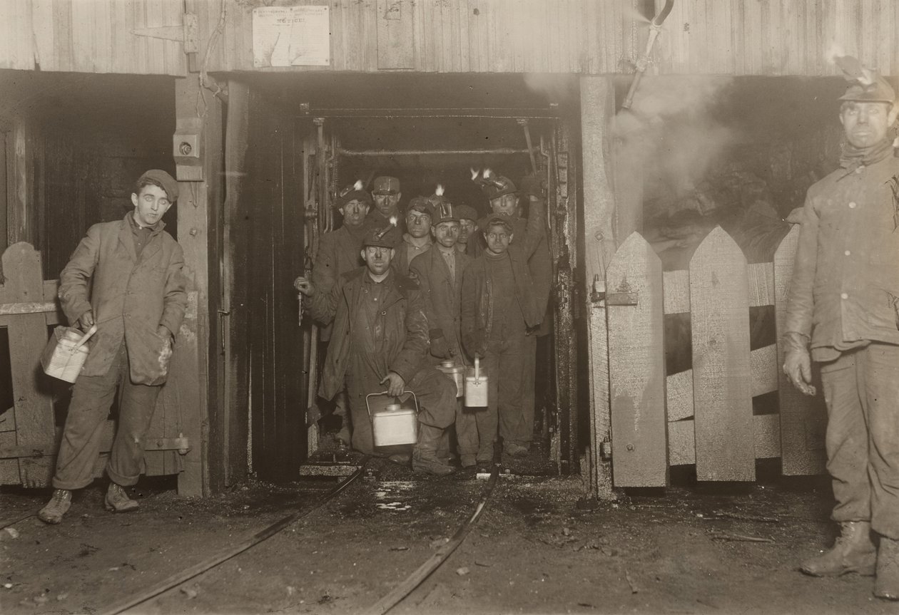 Ved dagens slutning, Pennsylvania af Lewis Wickes Hine