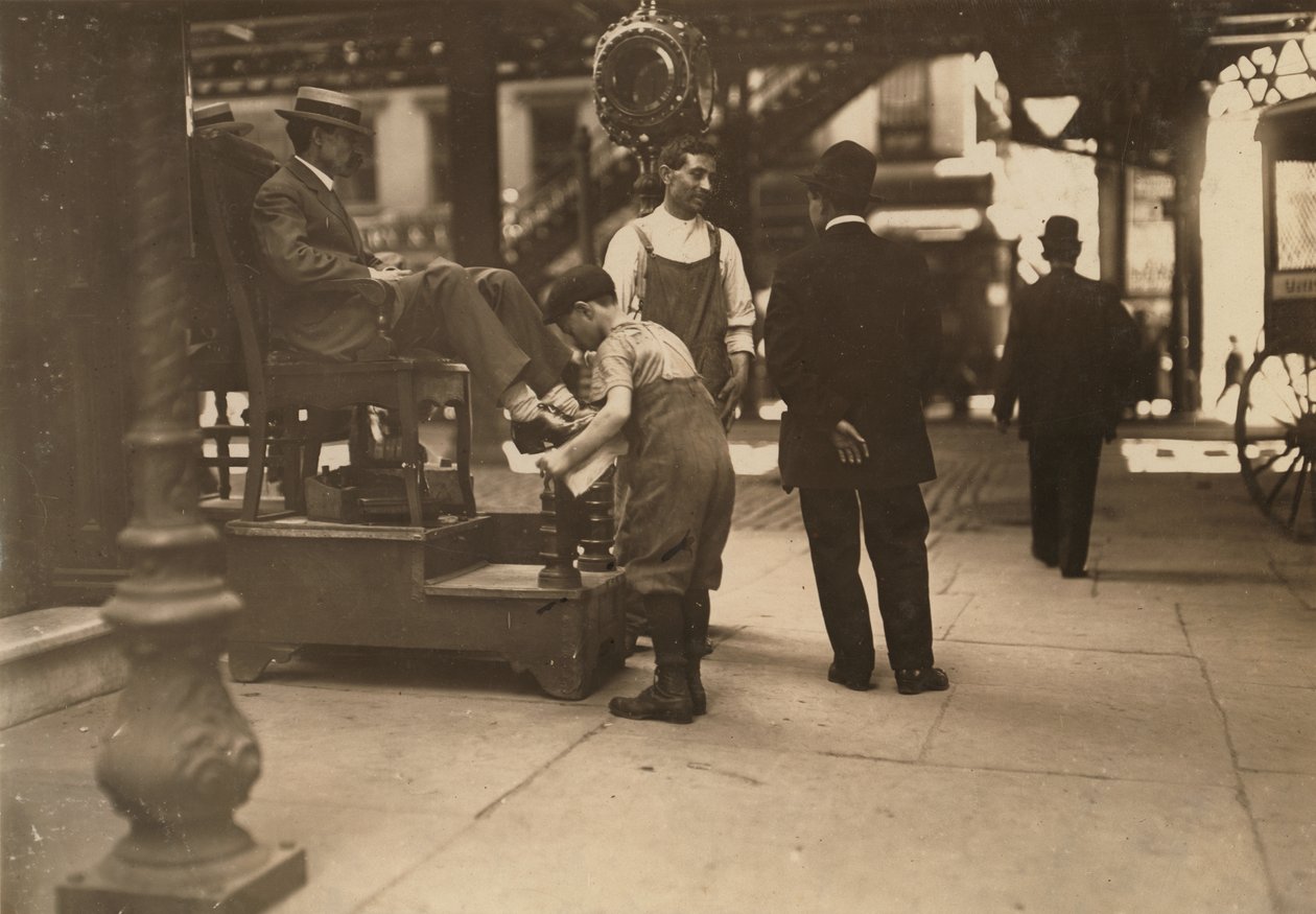 Bootblack på 3rd Avenue og 9th Street, New York City af Lewis Wickes Hine