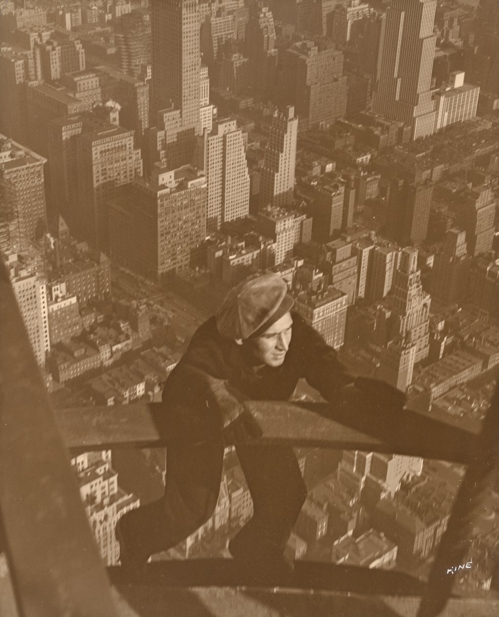 Klatring op ad bjælkerne på Empire State - 100 etager oppe af Lewis Wickes Hine