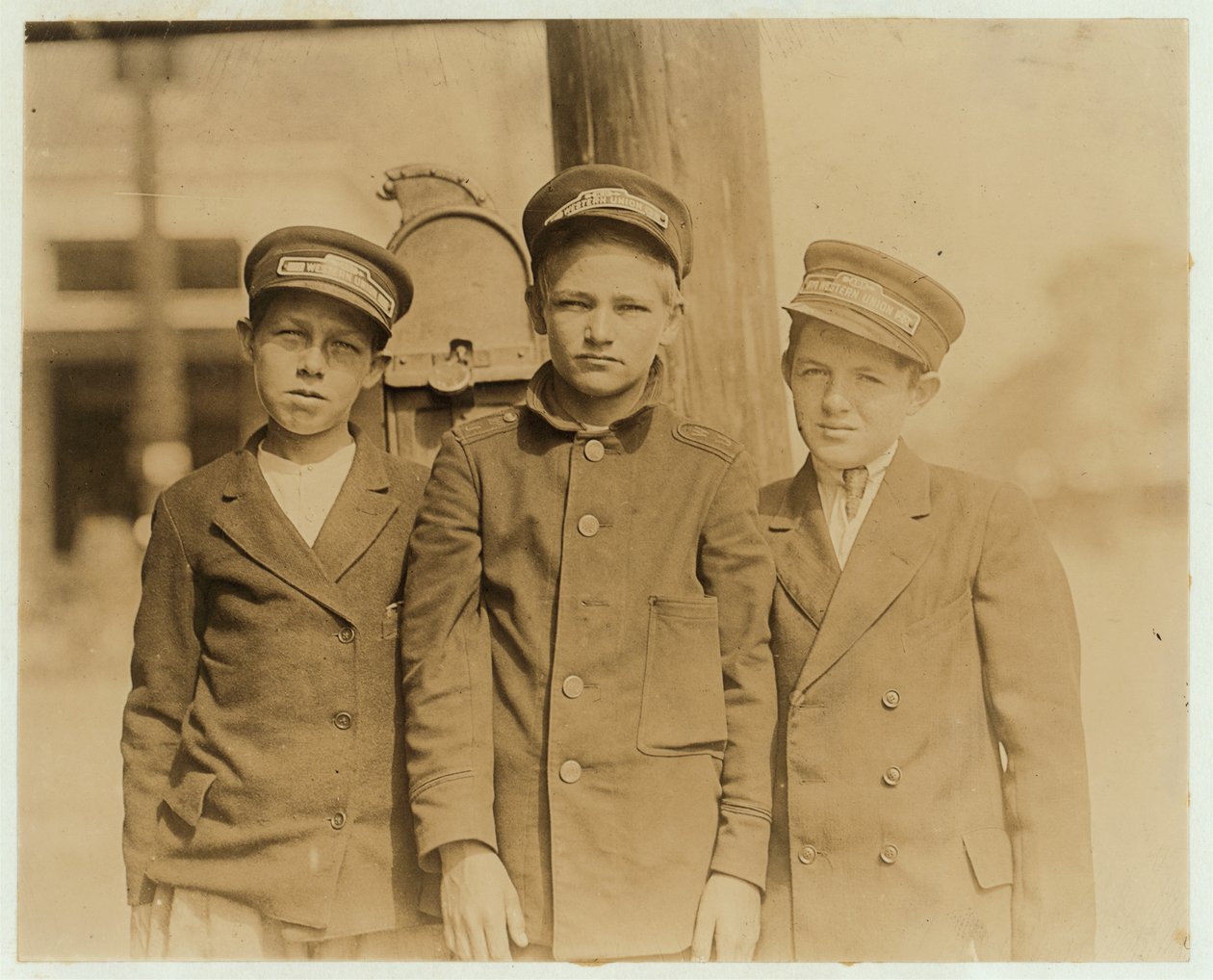 Messenger-drenge i Jacksonville, Florida, 1913 af Lewis Wickes Hine