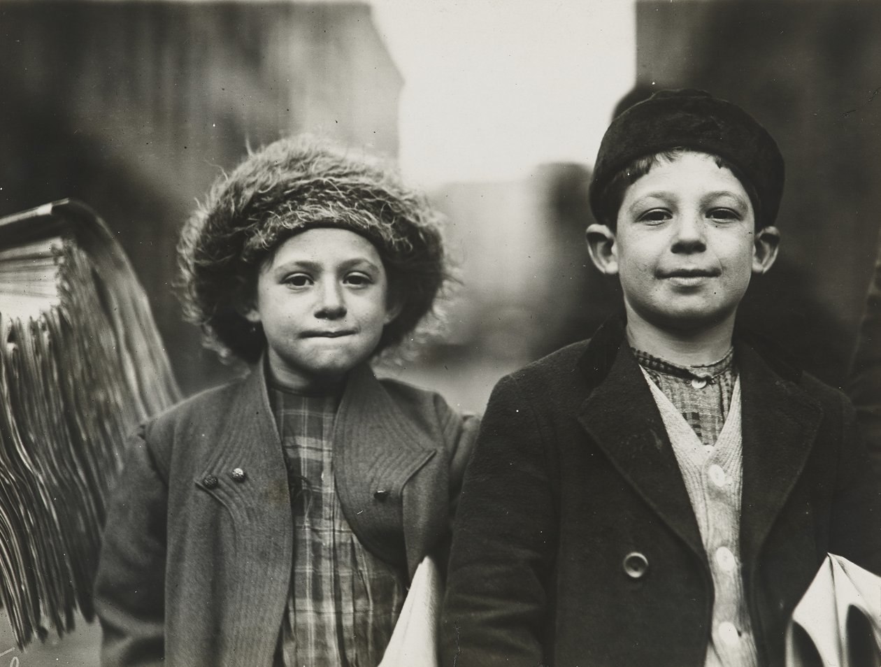 Newsies, Newark, New Jersey, december 1909 (gelatinesølvtryk) af Lewis Wickes Hine