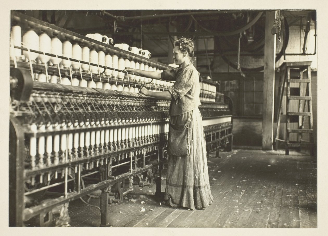 Gammeldags spinder i sydlig bomuldsfabrik af Lewis Wickes Hine