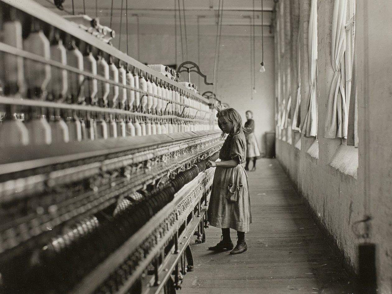Sadie Pfeifer, en bomuldsspinder, Lancaster, South Carolina af Lewis Wickes Hine