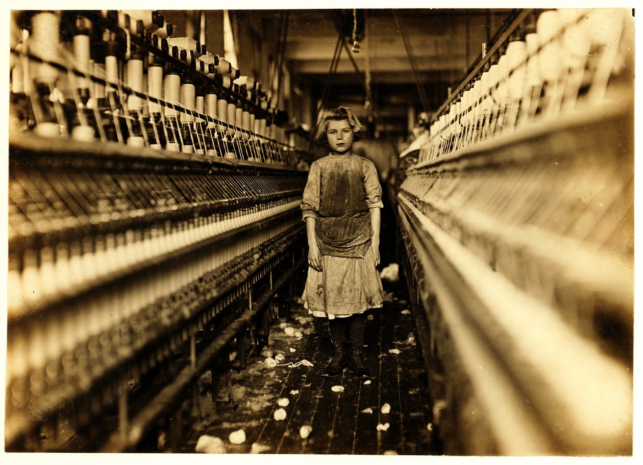 Spinner, Globe Cotton Mill, Augusta, Georgia, 1909 af Lewis Wickes Hine