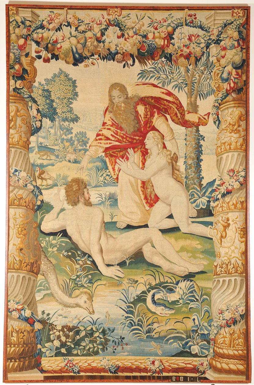 Adam og Eva Tapetet, ca. 1650-1660 af Leyniers Workshop