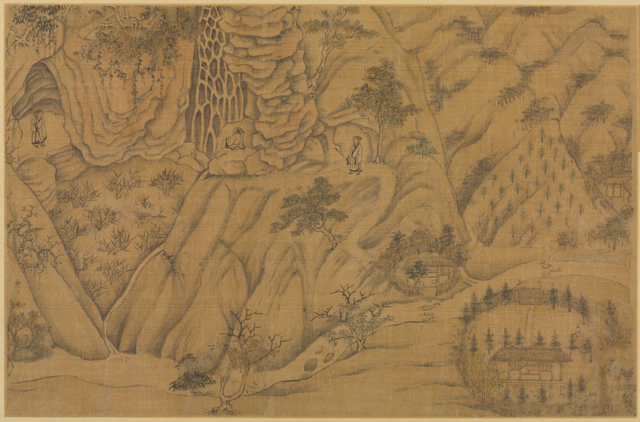 Bolig i Longmian Sleeping Dragon Mountains, 1100-1200-tallet. af Li Gonglin
