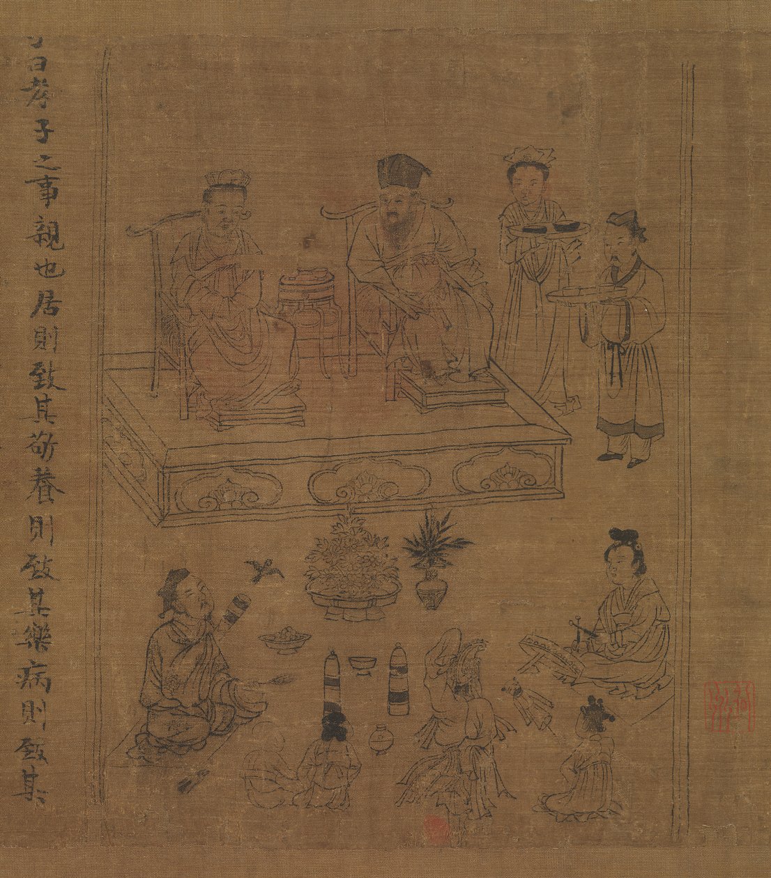 The Classic of Filial Piety, ca. 1085. af Li Gonglin