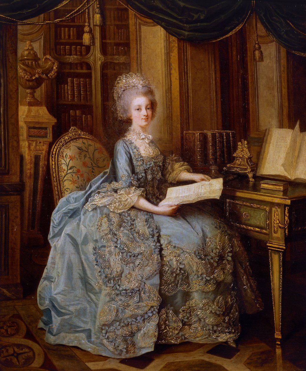La Petite Reine eller Portræt af Madame Sophie, ca. 1770-74 (olie på lærred) af Lié Louis Périn Salbreux