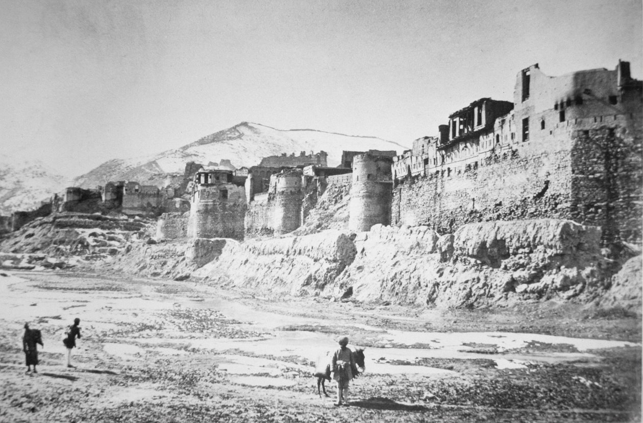 Bala Hissar i Kabul under den anden afghanske krig 1878-80 (litho) af Unbekannt Unbekannt