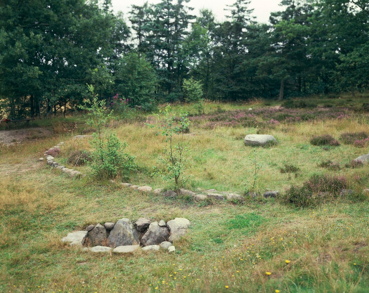 Danmark, Jylland, Bjerrgrav, Hvolris, Keltisk gravplads med cirkulære grave af Unbekannt Unbekannt