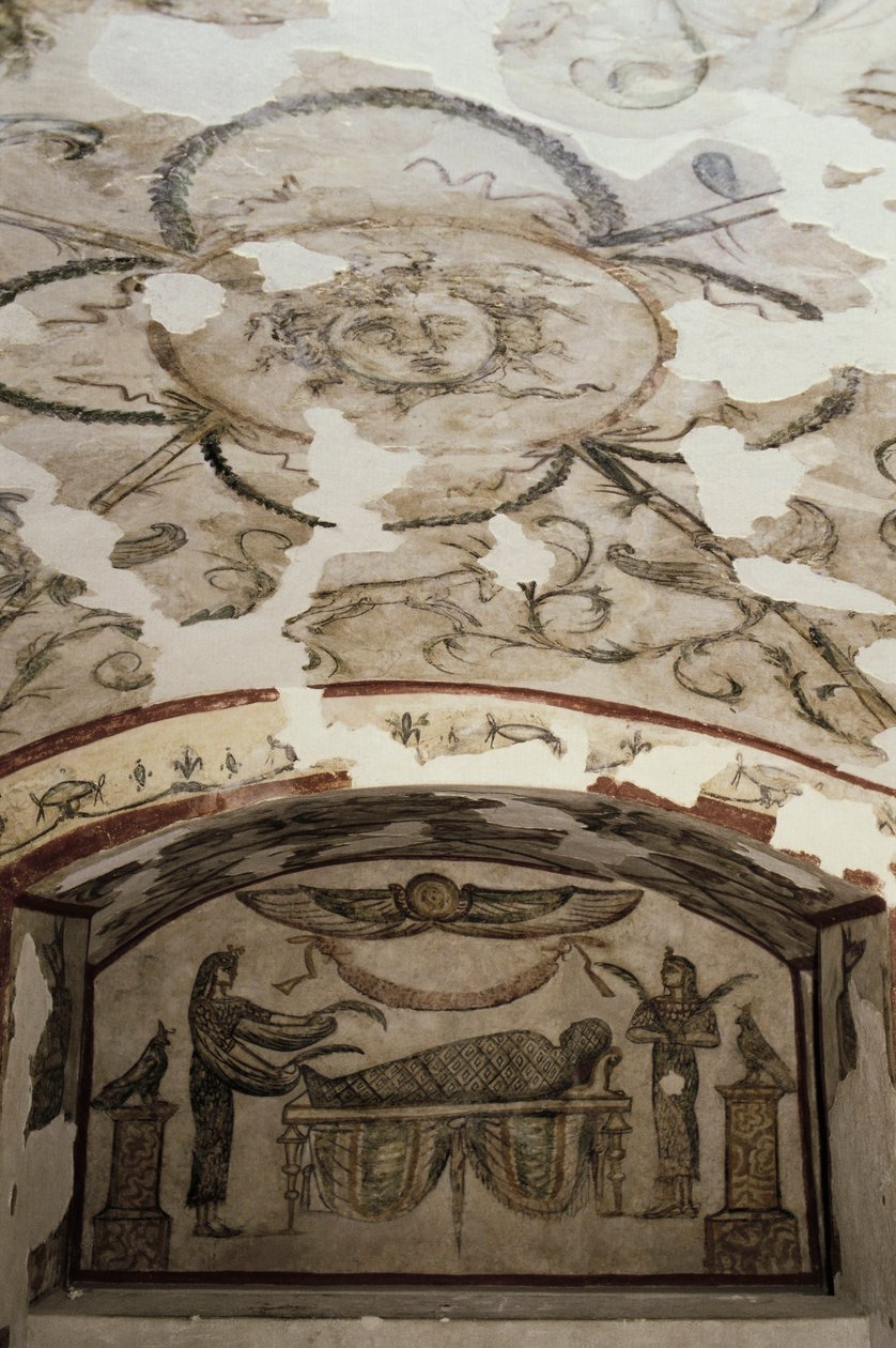 Egypten, Alexandria, Katakomberne i Kom-esh-Shuqafa, Det indre af Tardans hypogeum af Unbekannt Unbekannt