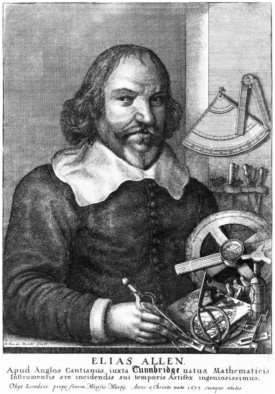 Elias Allen, matematiker og instrumentmager, c 1630 af Unbekannt Unbekannt