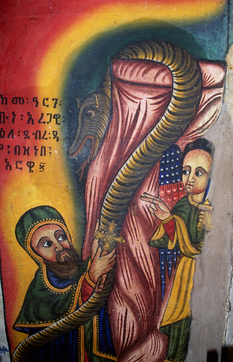 Fresco i Church of St Mary of Zion (1600-tallet), Aksum (Unescos verdensarvsliste af Unbekannt Unbekannt