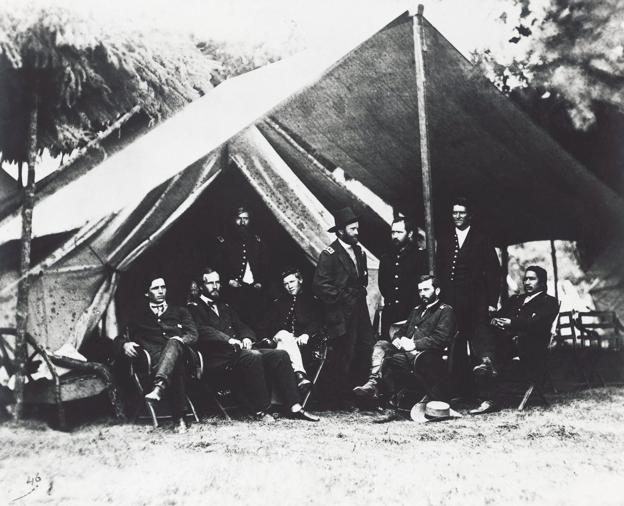 General Ulysses Grant og hans stab ved City Point, sommeren 1864, amerikansk borgerkrig, USA af Unbekannt Unbekannt
