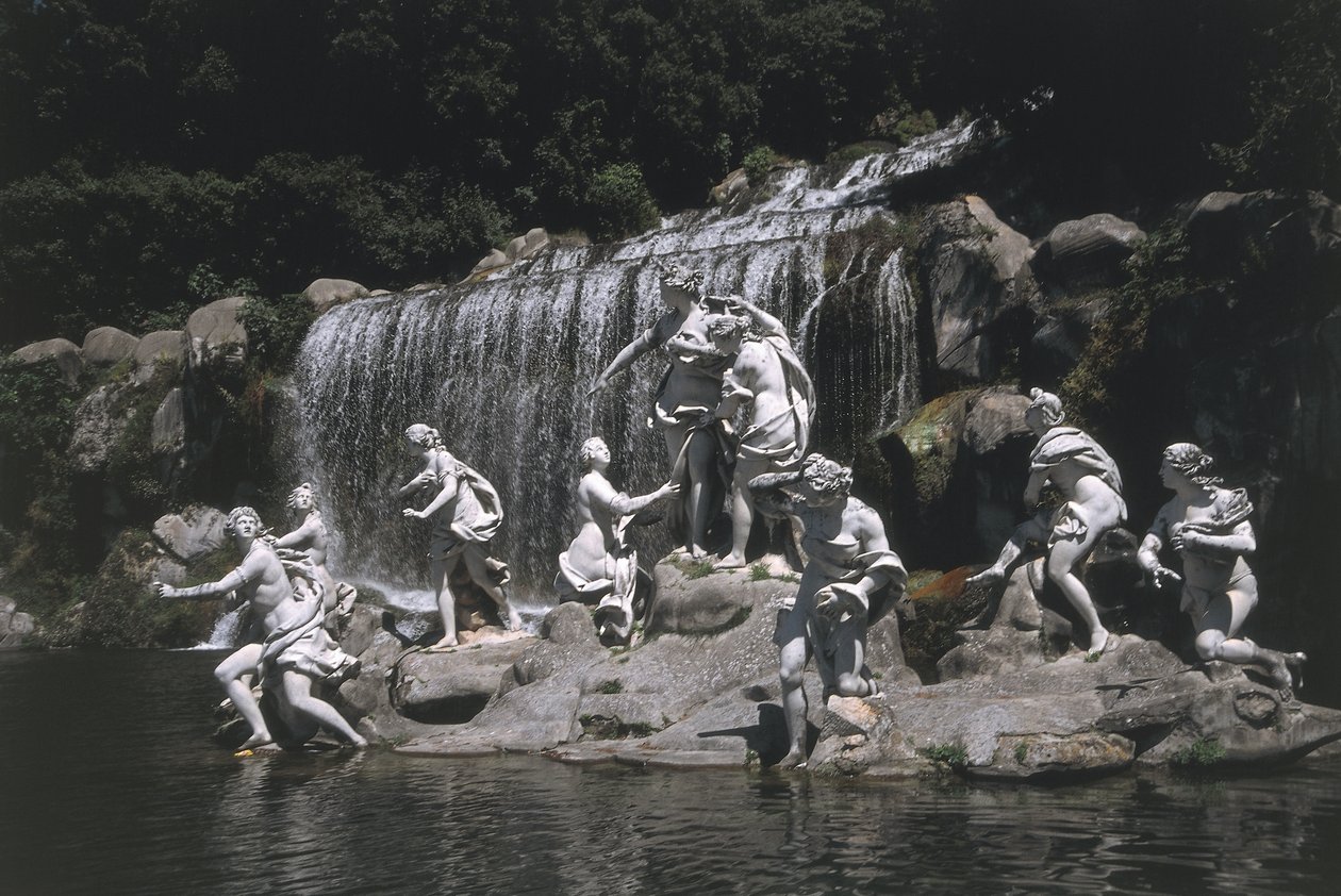 Italien, Campania-regionen, Caserta, Royal Palace, Diana og Actaeon Fountain af Unbekannt Unbekannt