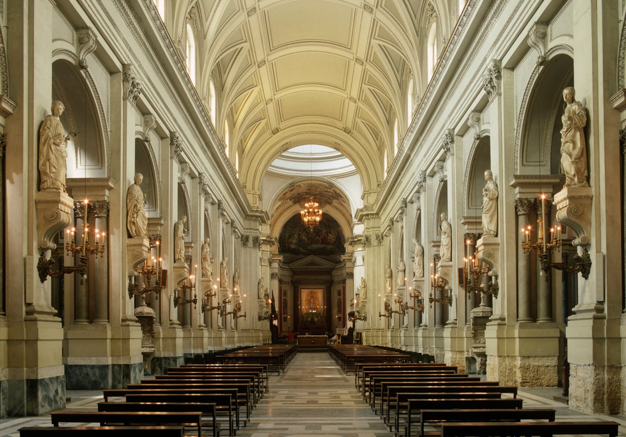 Italien, regionen Sicilien, Palermo, katedral, interiør, skib af Unbekannt Unbekannt