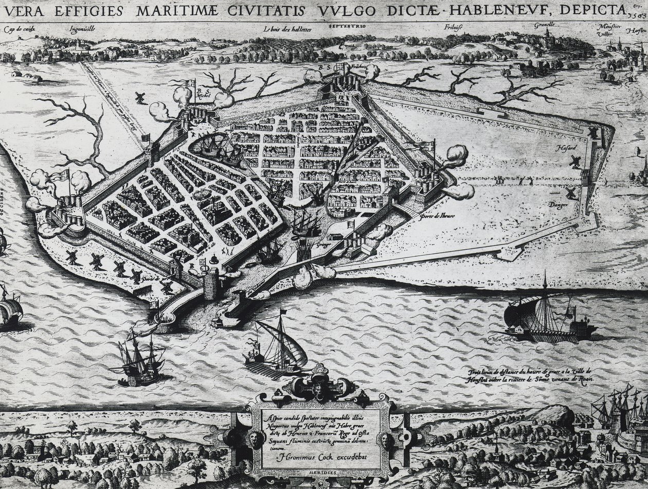 Kort over Le Havre af Unbekannt Unbekannt