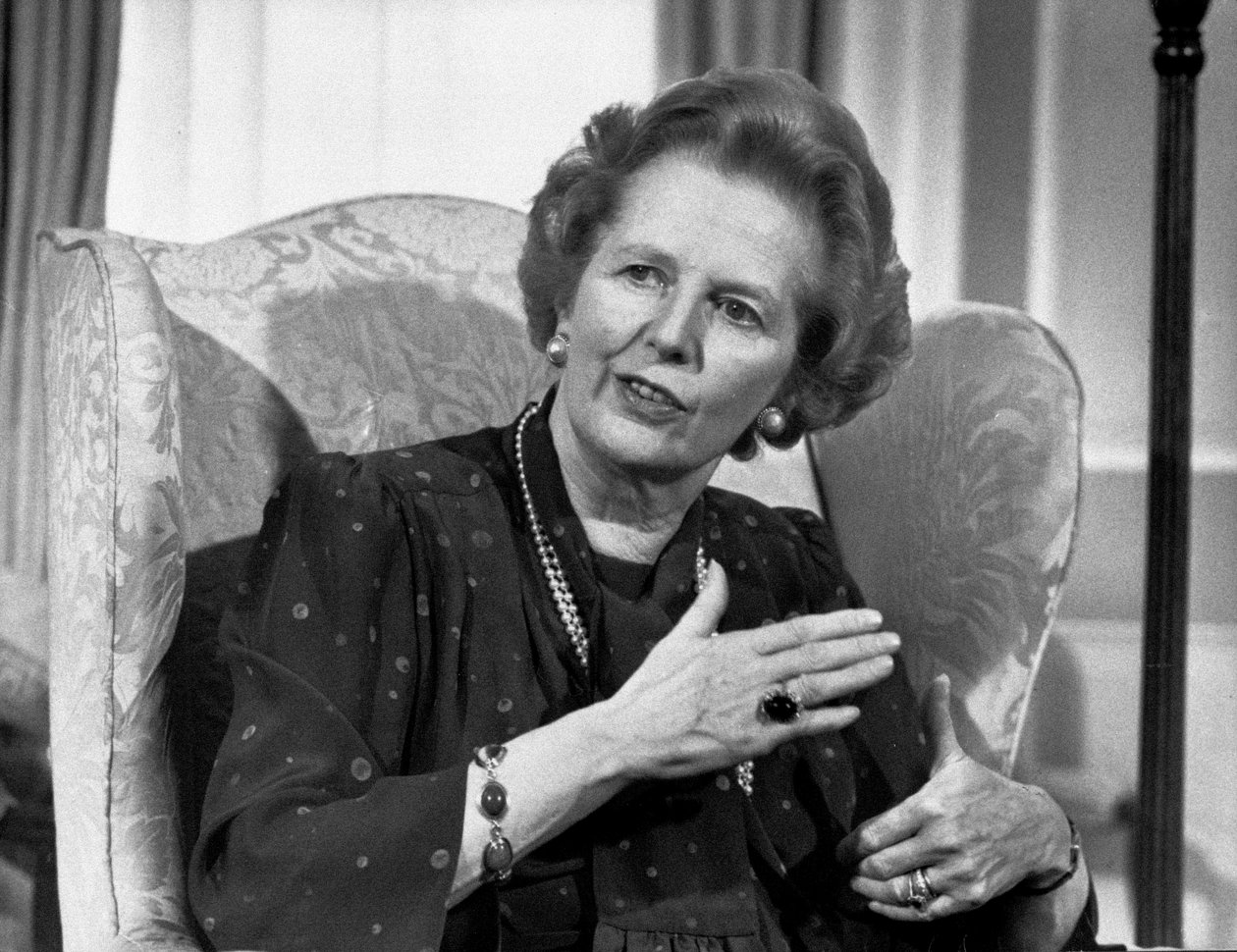 Margaret Thatcher, britisk politiker, april 1987 af Unbekannt Unbekannt
