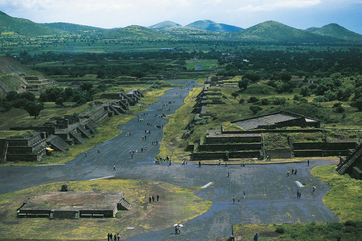 Mexico, Mexico-bassinet, Mexico City, Teotihuacan (gudernes by), månens pyramide og de dødes Avenue af Unbekannt Unbekannt