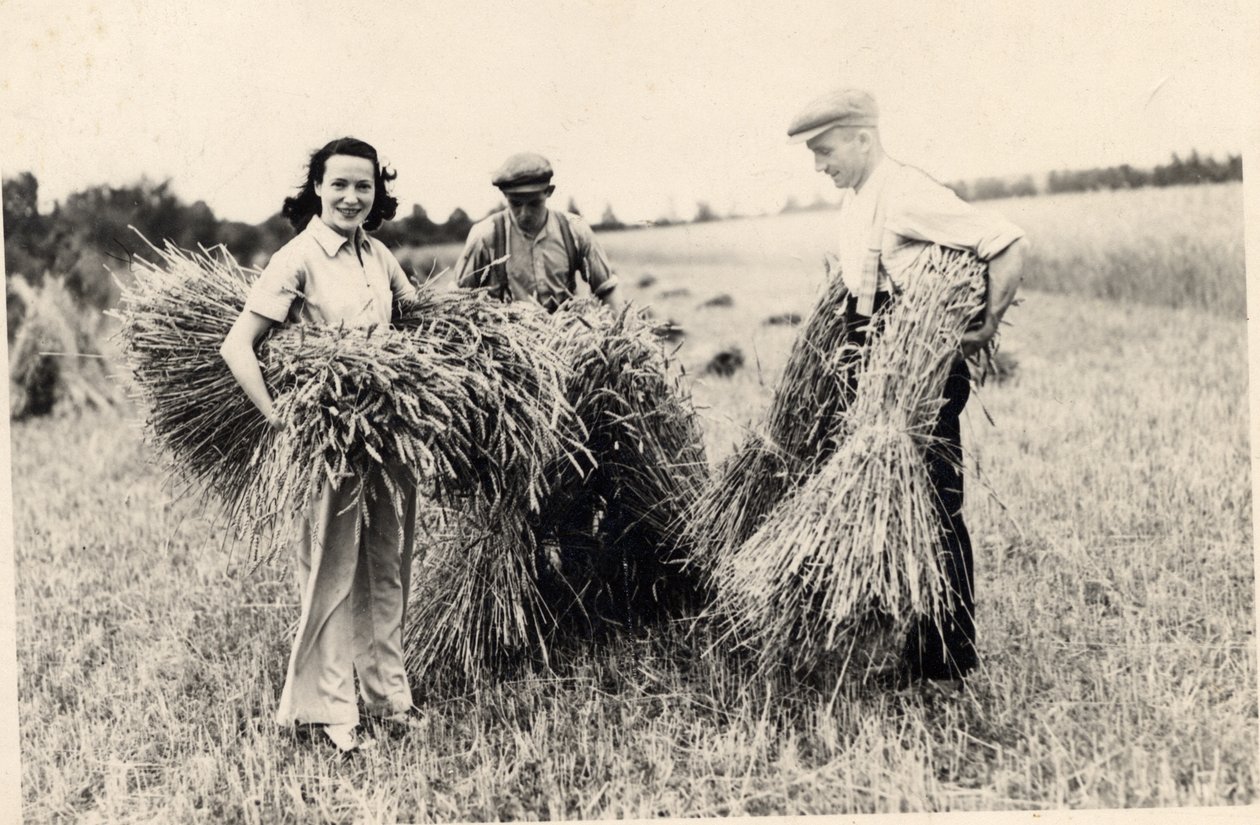Fotografi af Adele Astaire ved høsttid (s/h foto) af Unbekannt Unbekannt