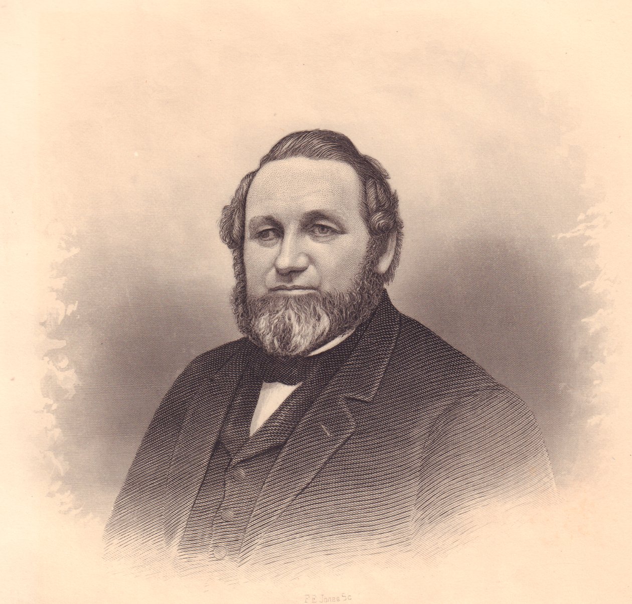 Portræt af Abel Minard, gravering af FE Jones fra ladies Repository, USA, omkring 1870 af Unbekannt Unbekannt