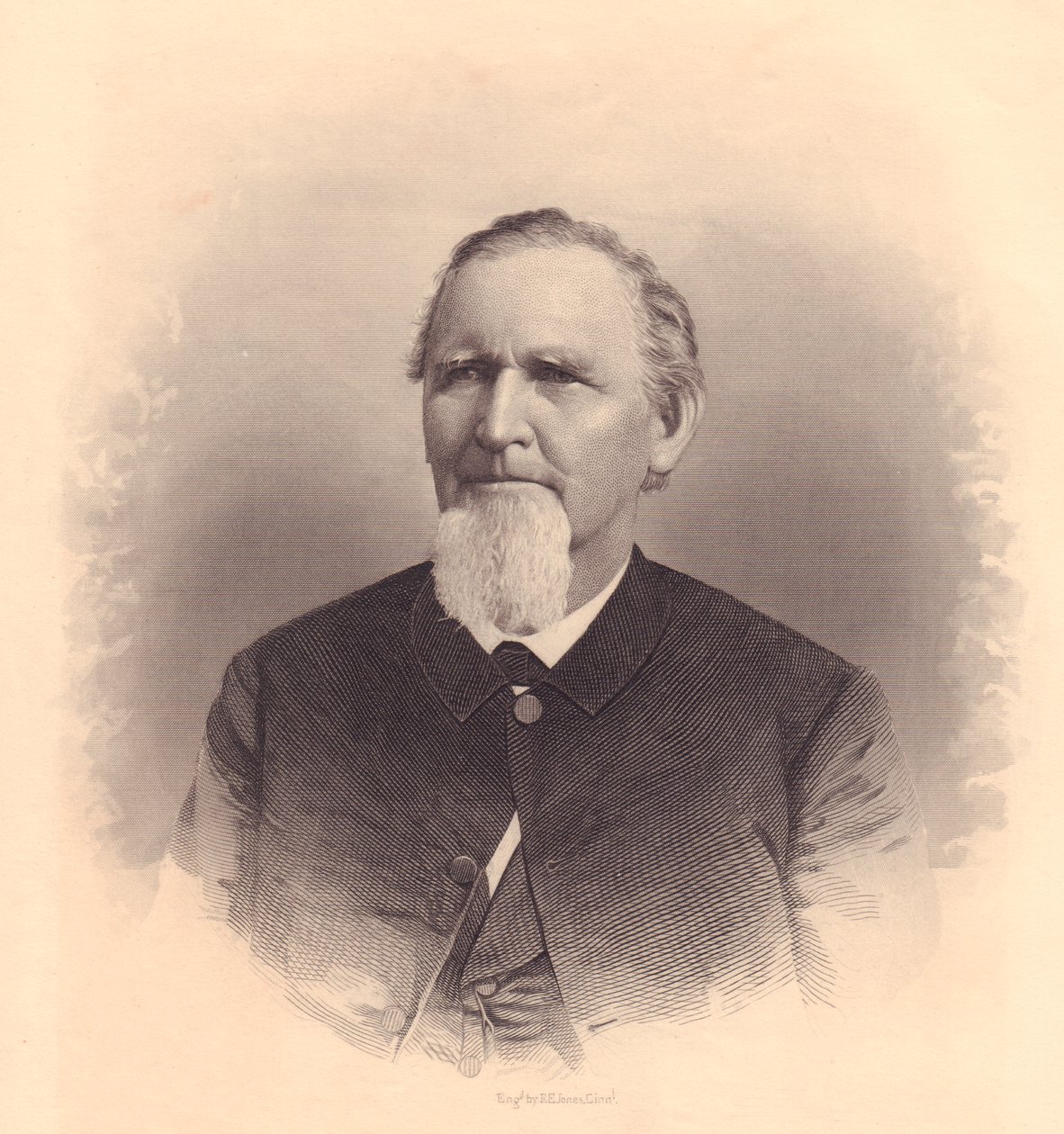Portræt af den amerikanske metodistpræst John L Smith, gravering af FE Jones, omkring 1870 af Unbekannt Unbekannt