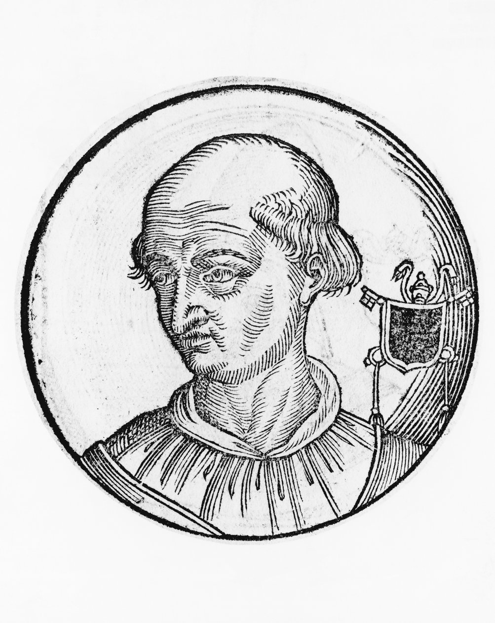 Portræt af Benedikt IX (Theophylactus III af Tusculum, ca. 1012-cirka 1056) af Unbekannt Unbekannt