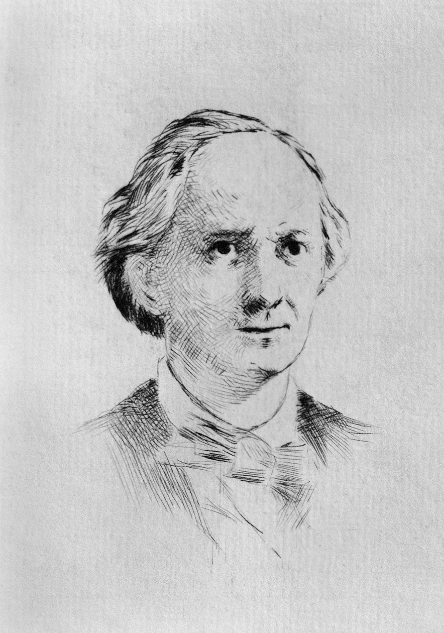 Portræt af Charles Pierre Baudelaire (1821-1867), fransk digter, essayist, kunstkritiker og oversætter af Unbekannt Unbekannt
