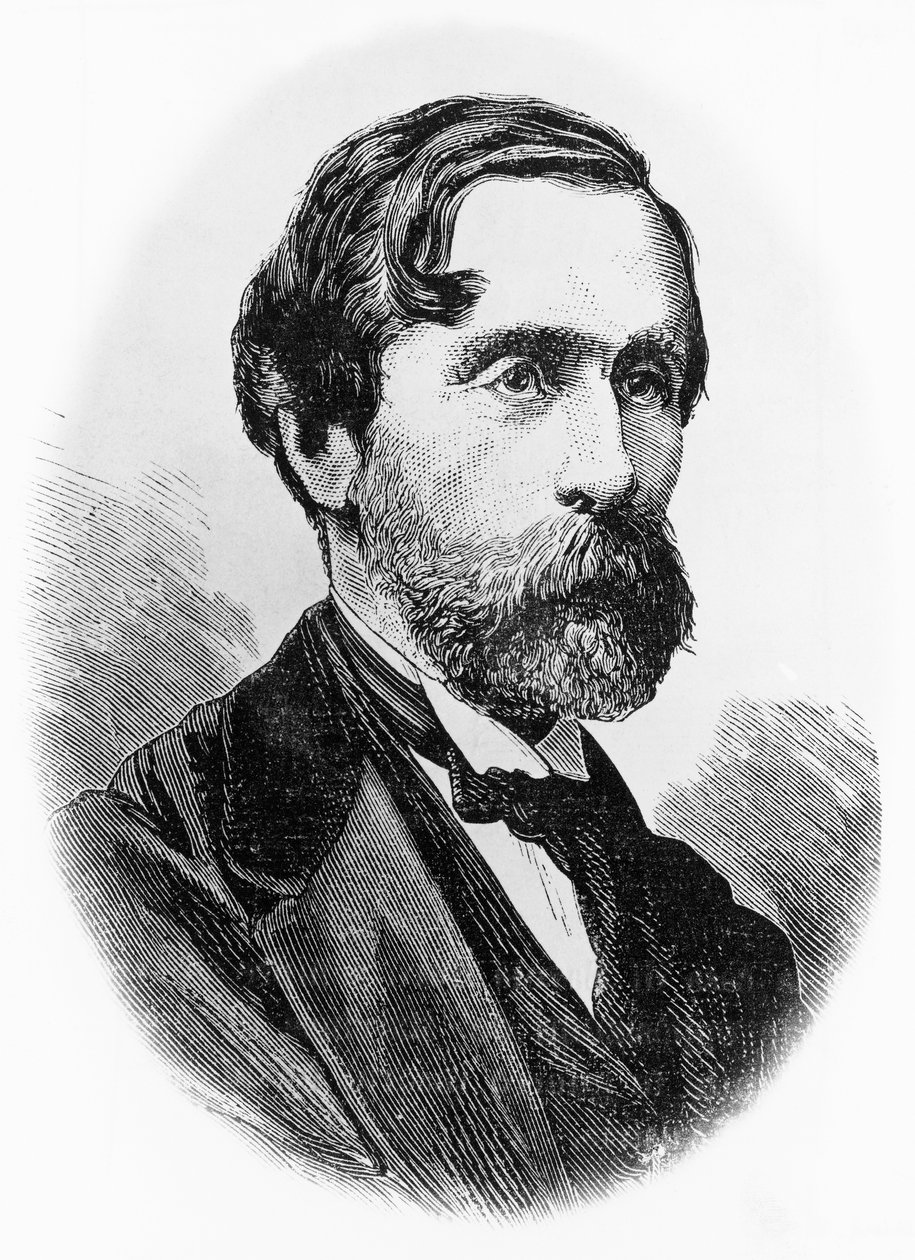 Portræt af Giulio Carcano (1812-1884), italiensk politiker, forfatter og journalist, gravering af Unbekannt Unbekannt