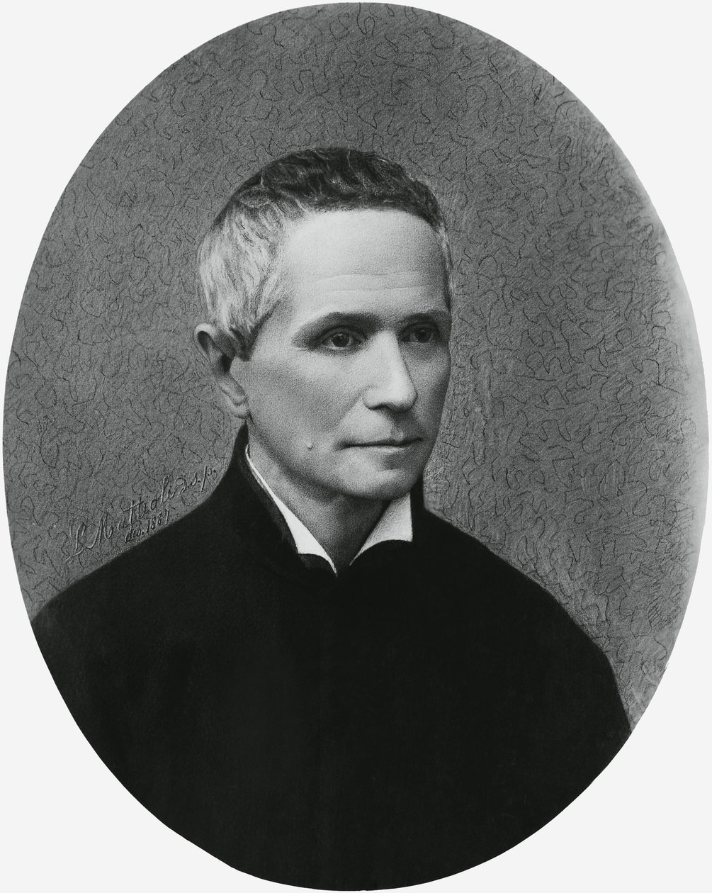 Portræt af Giulio Isdegerde Cecchi, kendt som far Filippo Cecchi (1822-1887), italiensk fysiker, meteorolog og opfinder, stik. af Unbekannt Unbekannt