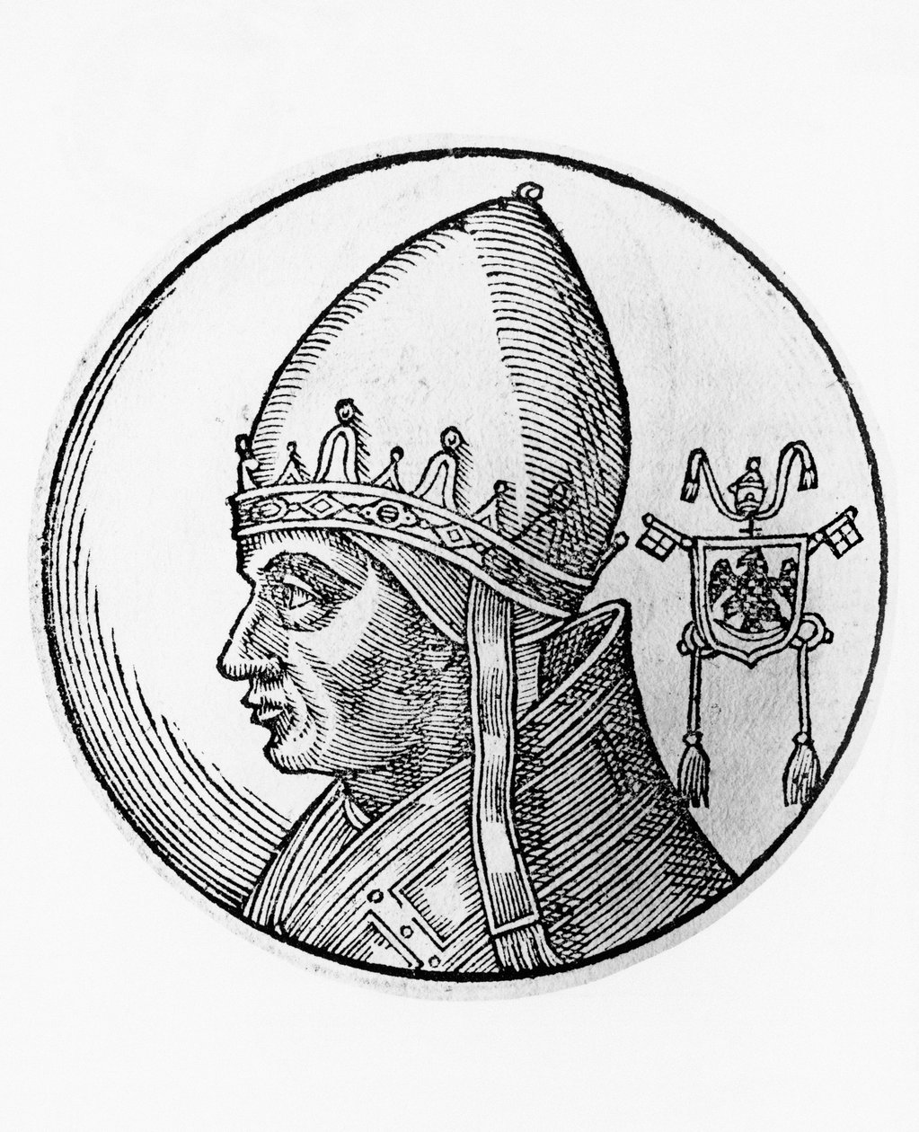 Portræt af Gregor 9. (Ugolino dei Conti di Segni, ca. 1170-1241) af Unbekannt Unbekannt