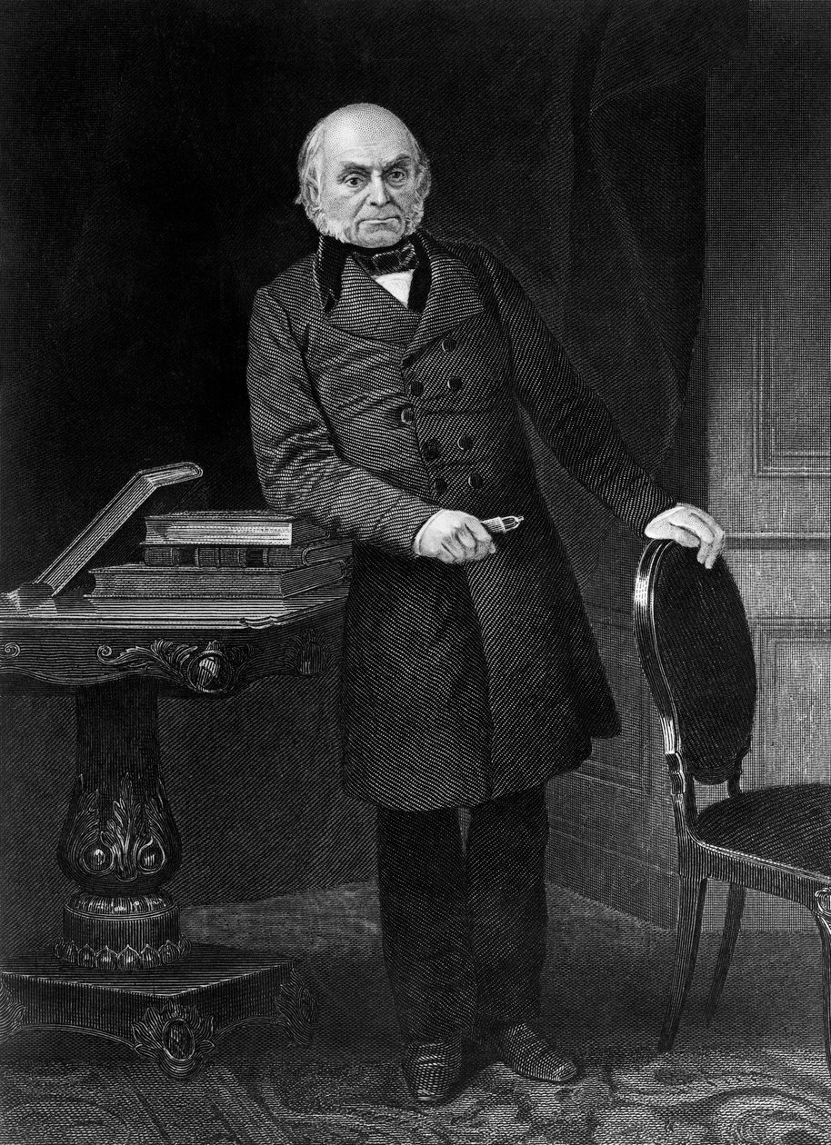 Portræt af John Quincy Adams (1767-1848), amerikansk politiker og diplomat, der var USA