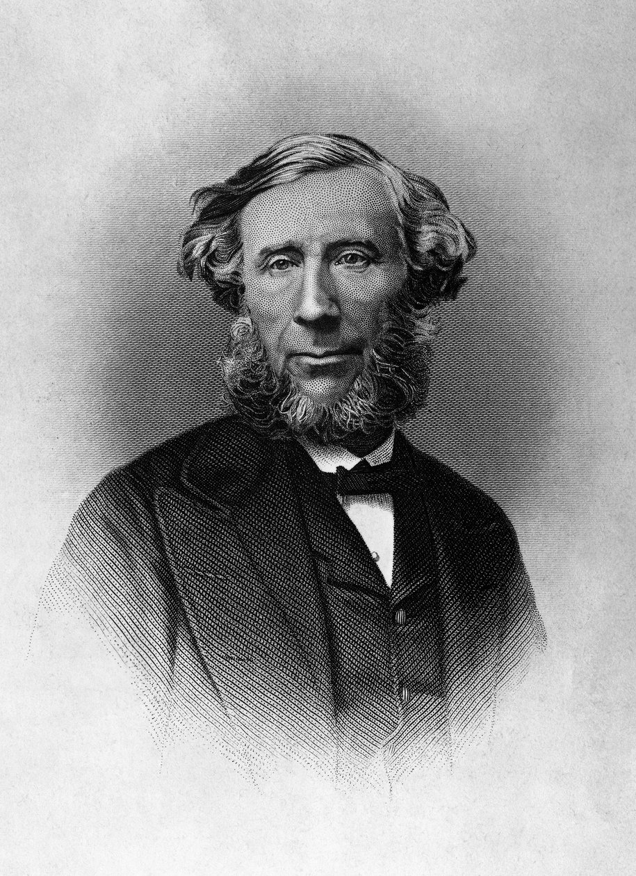 Portræt af John Tyndall (1820-1893), irsk fysiker, gravering af Unbekannt Unbekannt
