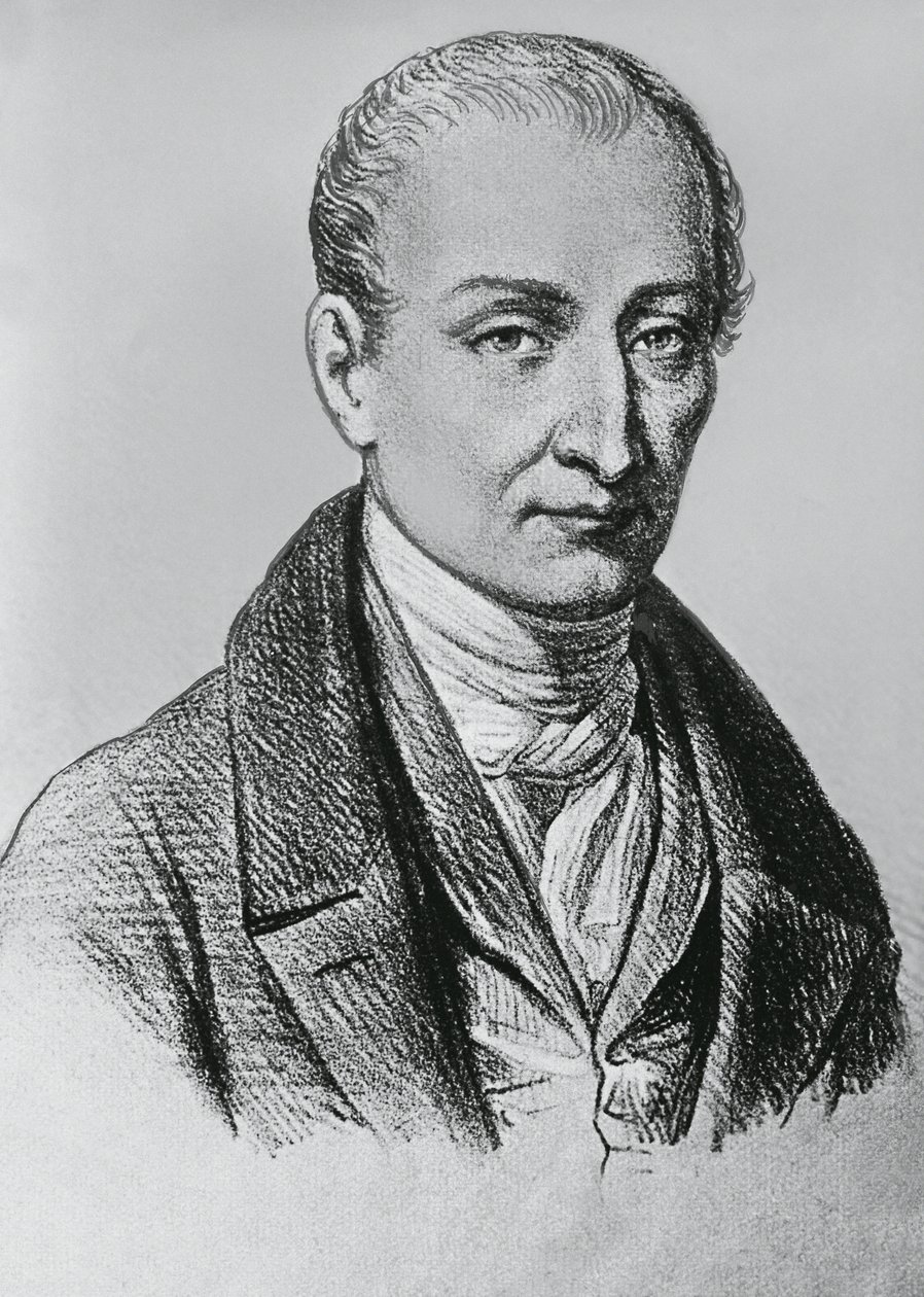 Portræt af Joseph Nicephore Niepce (1765-1833), fransk opfinder af heliografi af Unbekannt Unbekannt