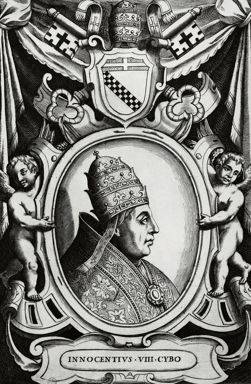 Portræt af pave Innocentius VIII (Giovanni Battista Cybo af Unbekannt Unbekannt
