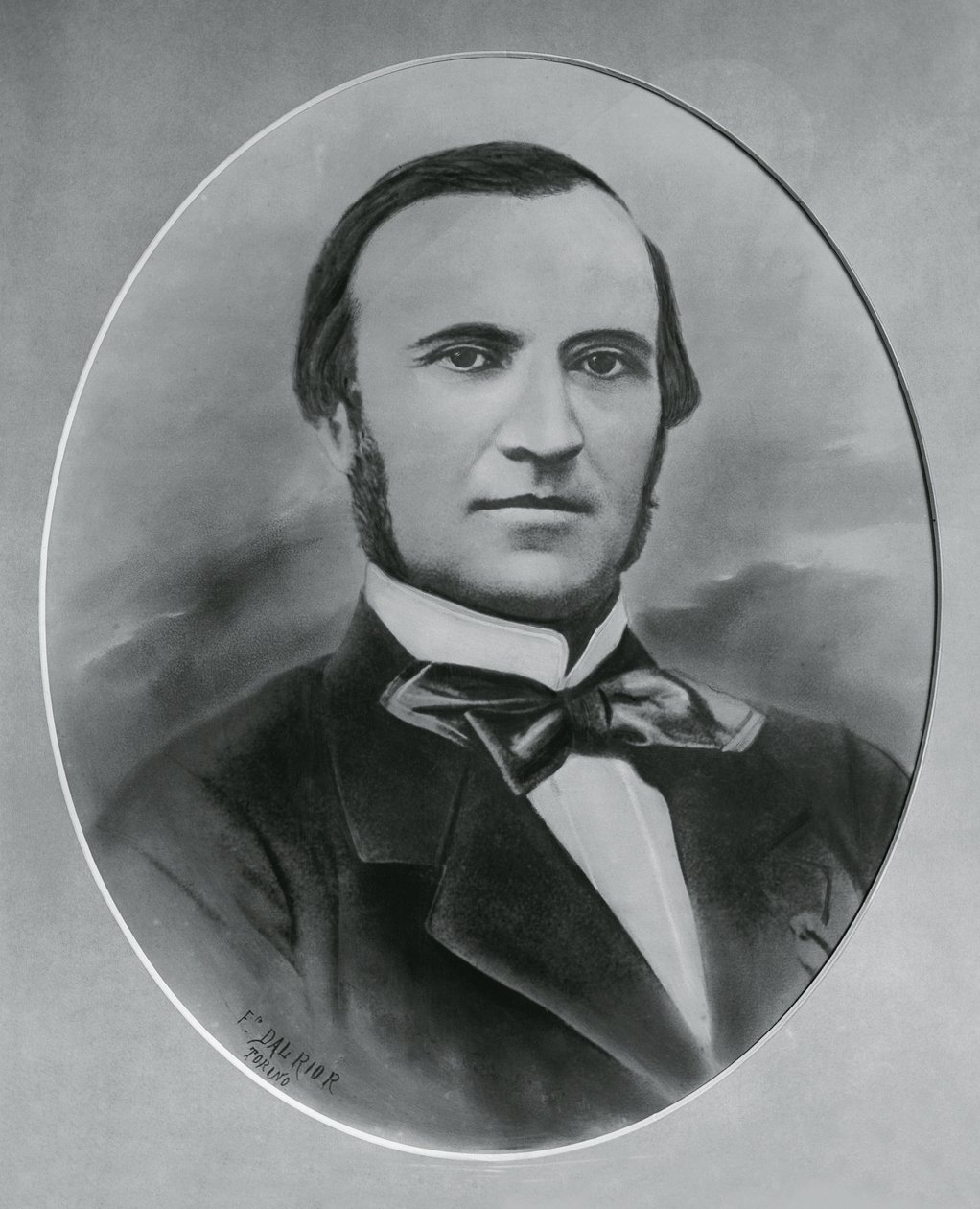 Portræt af Severino Grattoni (1815-1876), italiensk arkitekt og ingeniør, gravering af Unbekannt Unbekannt