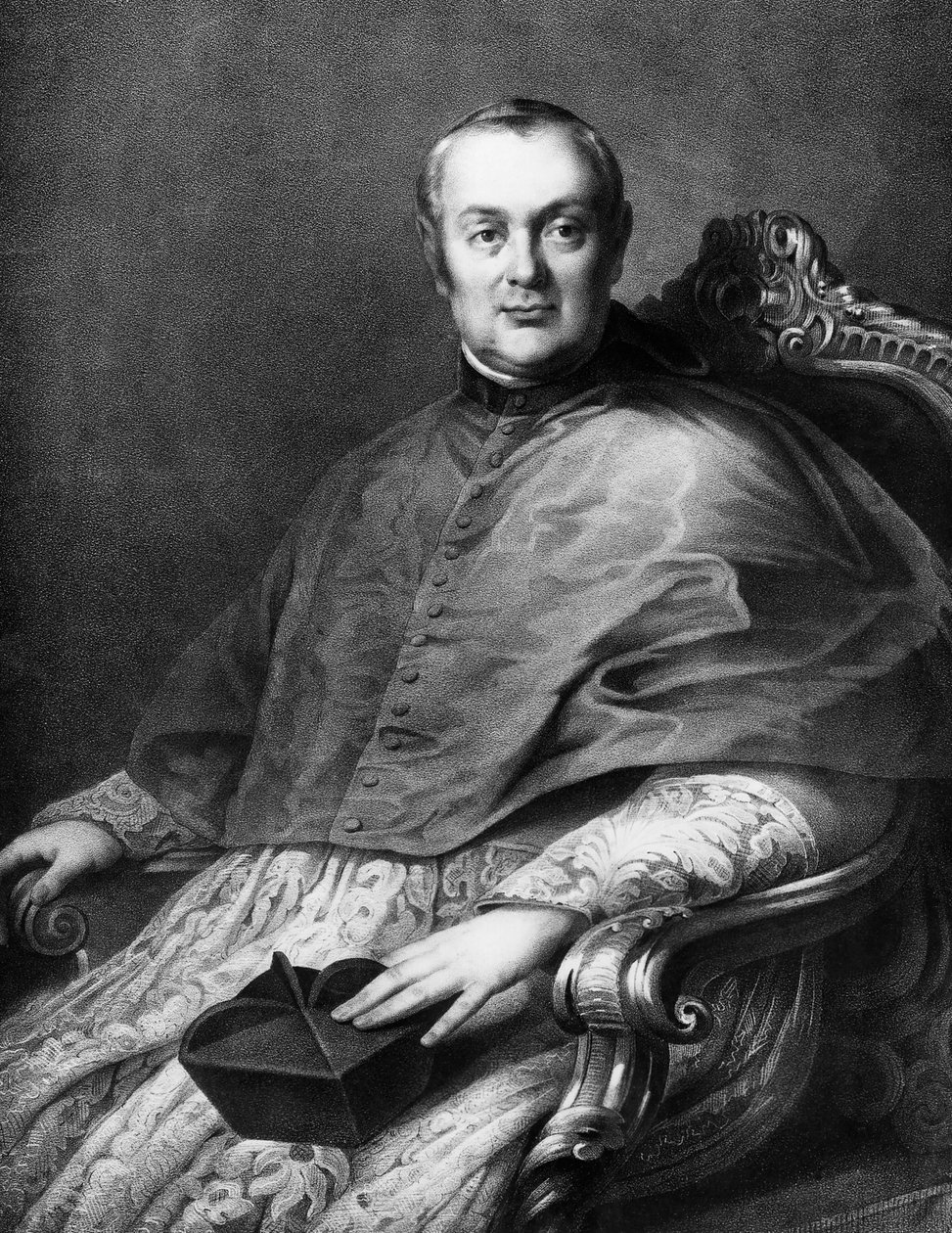 Portræt af Tommaso Bernetti (1779-1852), italiensk kardinal, som var kardinal udenrigsminister under Leo XII, fra 1828 til 1829, og under Gregory XVI, fra 1831 til 1836, litografi af Unbekannt Unbekannt