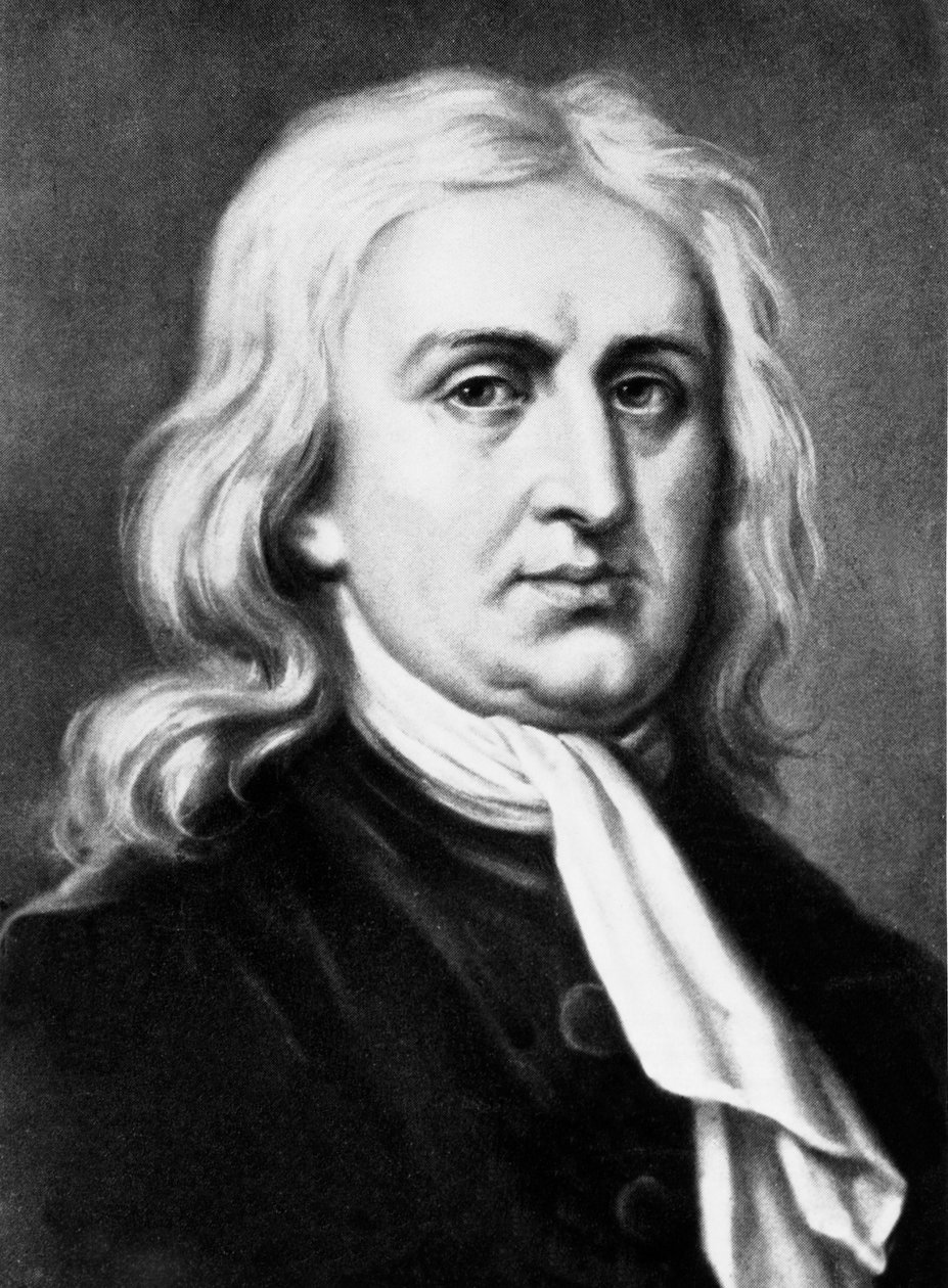Sir Isaac Newton (s/h foto) af Unbekannt Unbekannt