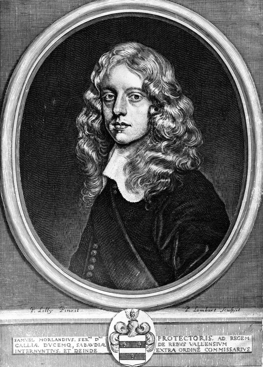 Sir Samuel Morland, engelsk diplomat, matematiker og opfinder, c 1660 af Unbekannt Unbekannt