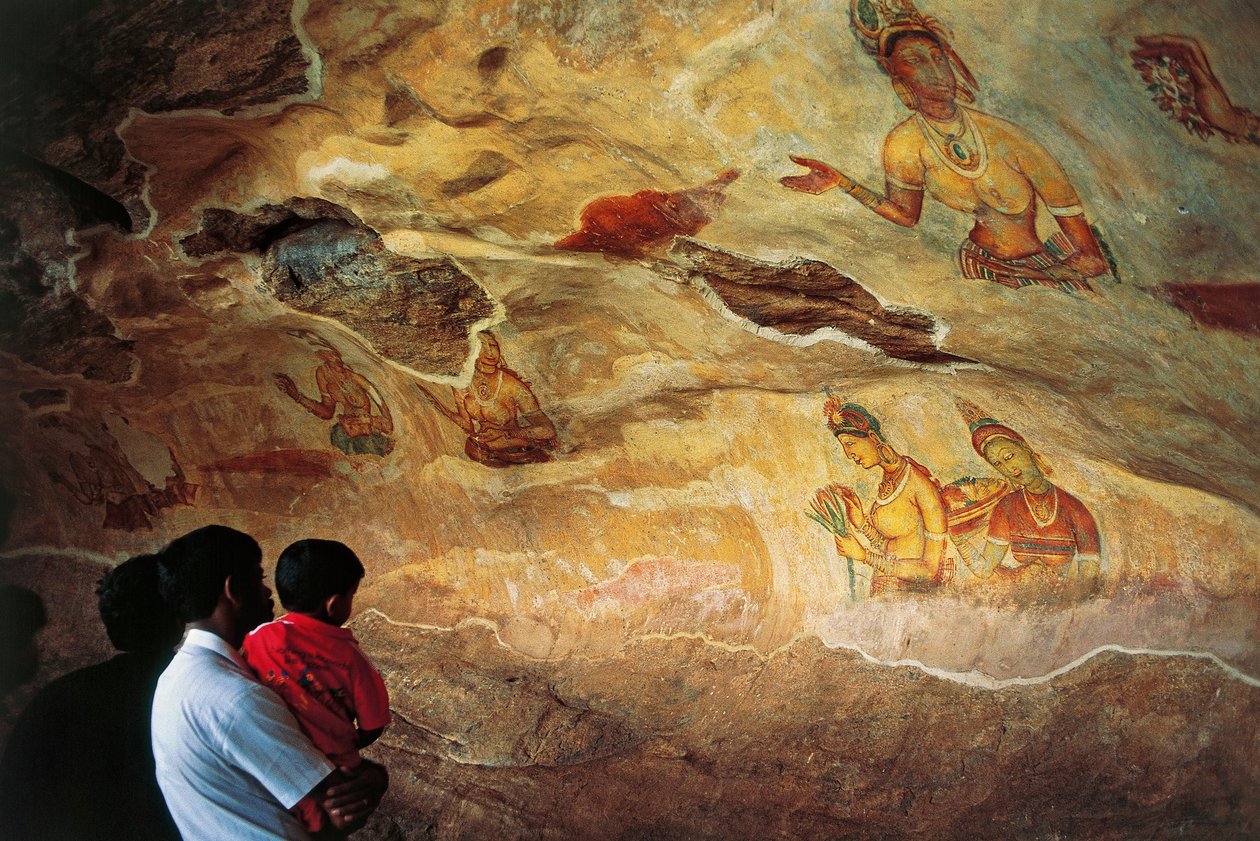 Sri Lanka, Sigiriya, Fresker af unge kvinder af Unbekannt Unbekannt