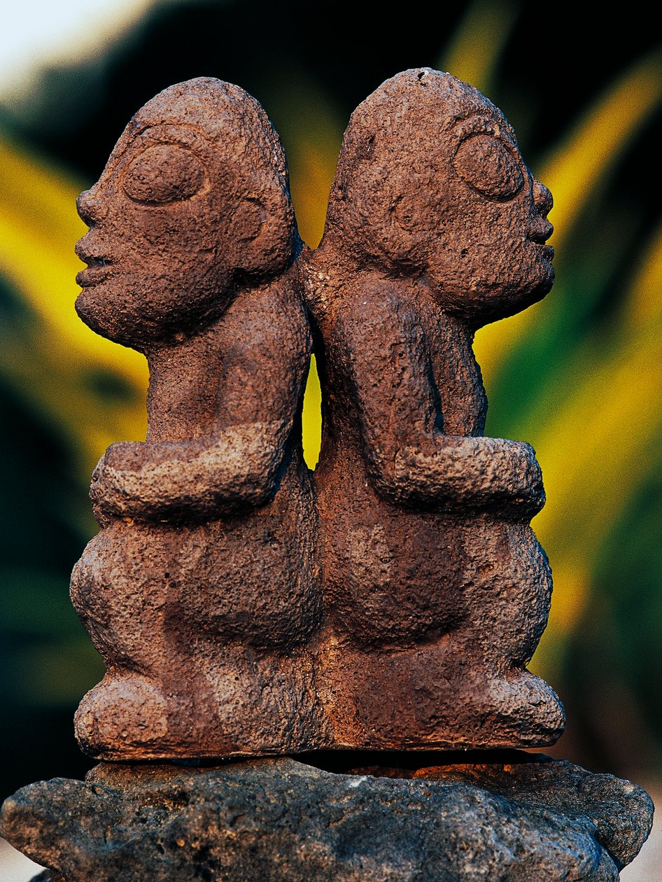 Tiki Gods, Marquesas Islands, Fransk Polynesien (den franske republiks oversøiske territorium) af Unbekannt Unbekannt