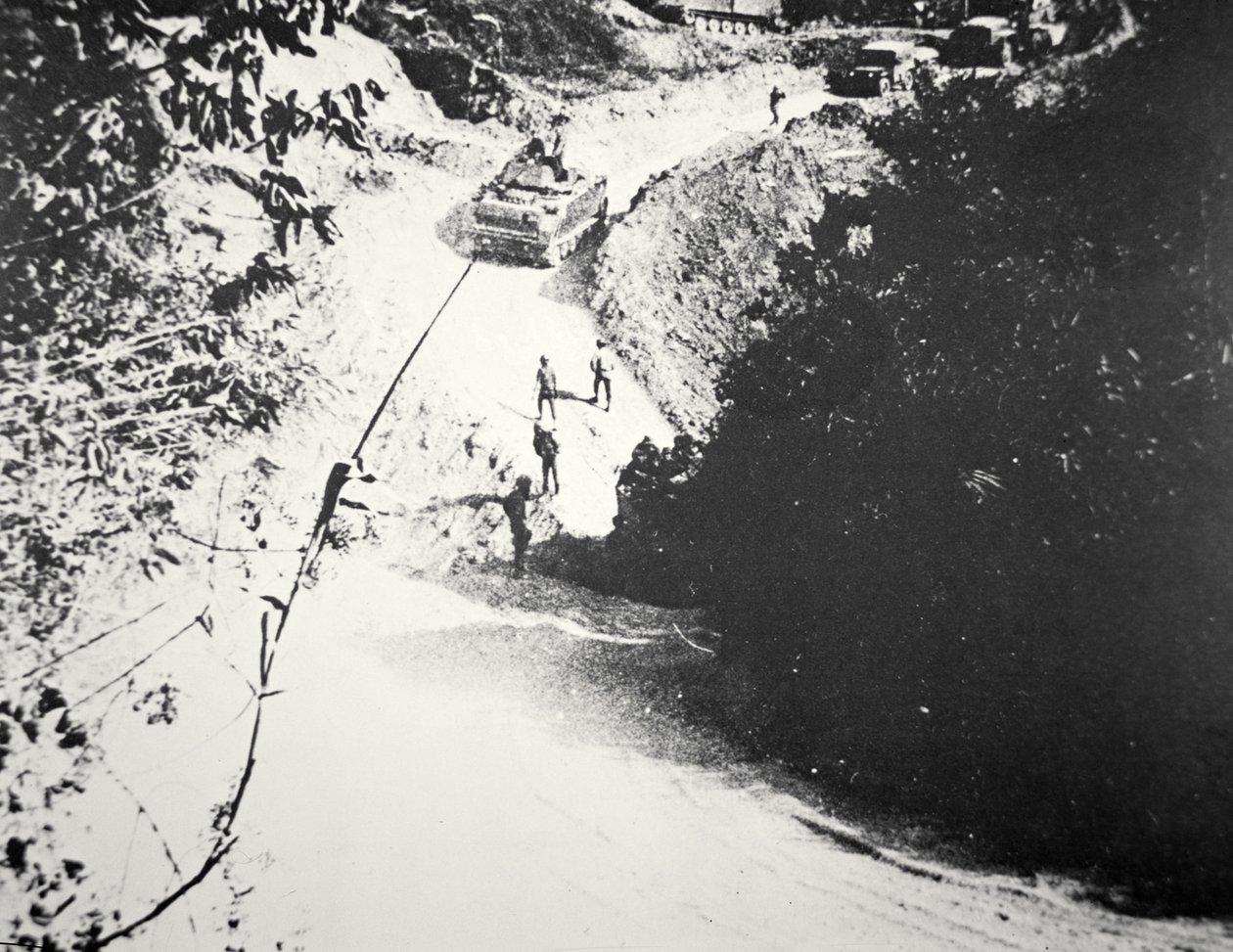 Udsigt over Ho Chi Minh-stien i Laos (s/h-billede) af Unbekannt Unbekannt