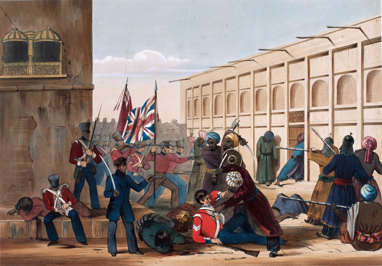 Storming af Khelat, tropperne på vej ind i Zenana, 13. november, 1839, fra 